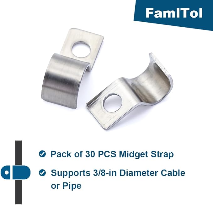 One-Hole Unilateral Pipe Clamps Conduit Fitting Clips Saddle Clamps Instrument - Image 2