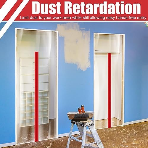 Tigeen 12 Roll Heavy Duty Zipper Door Dust Barriers 7 ft x 3 Inch - Image 5