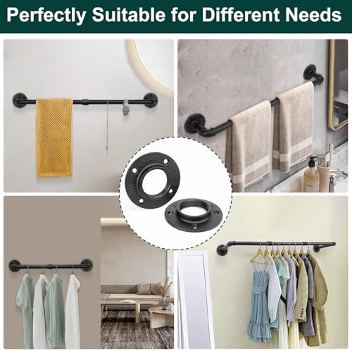 Industrial Pipe Floor Flange, Heavy Duty Malleable Iron Pipe Fittings, Wall - Image 4