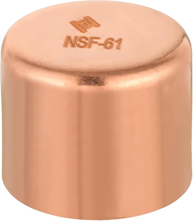 1 Piece EFIELD 1-1/2-inch Solder Copper Pipe End Cap | Copper Plumbing Fittings by EFIELDPEXTUBING
