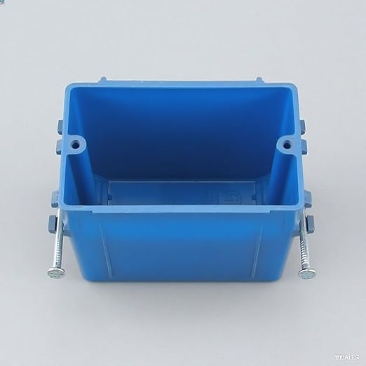 5-Pack-1-Gang PVC Electrical Outlet Box, 18 cu in Blue Switch Box - Image 6