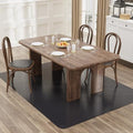 8'×12' Black Floor Mat for Under Kitchen Table, Easy Flat Floor Protector by BelleCosy