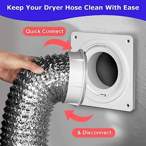 Dryer Vent Hose Connector Kit, Dryer Vent Wall Plate - Image 2