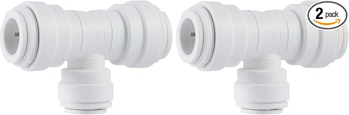 John Guest Speedfit 3/8 Inch x 3/8 Inch x 1/4 Inch OD Reducing Tee, Push to by JohnGuest