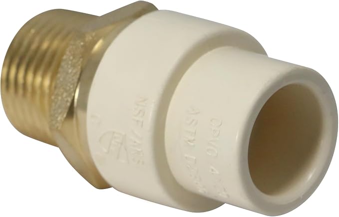 10 Pack XFITTING 1/2" Male NPT x 1/2" CPVC Adapter, 1/2" CPVC Male Coupling - Image 2