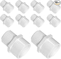 3/4 Inch White 2-Way SCH40 PVC Male Adapter Pipe Fittings， pipe fittings by DSYBJR