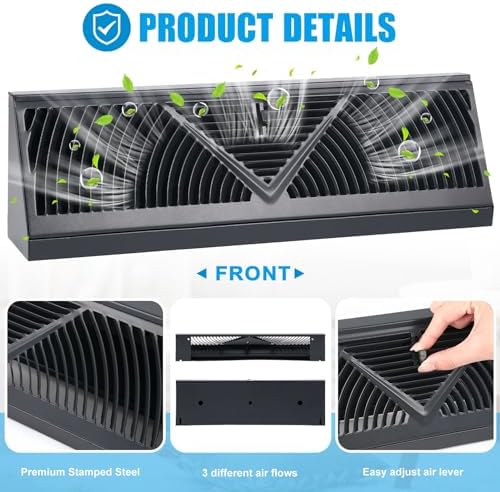 Yaocom 2 Pack Baseboard Register Vent 15 Inch Air Vent Covers - Image 3