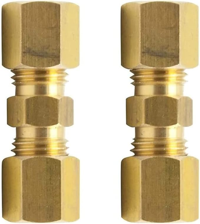 Brass Compression Tube Fitting, 3/8" OD x 3/8" OD - Image 6