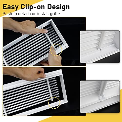 Linear Bar Air Grille 16" X 8", Aluminum Air Supply/Return Grilles, Easy Air - Image 4