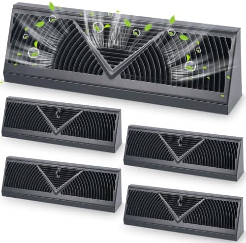 Yaocom 4 Pcs Baseboard Register Vent 15 Inch Duct Opening Size Baseboard Vent by Yaocom