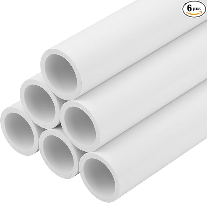 6Pcs 1 Inch PVC Pipe 17" Long White Sch40 Industrial PVC Pipes by CKVIHAV