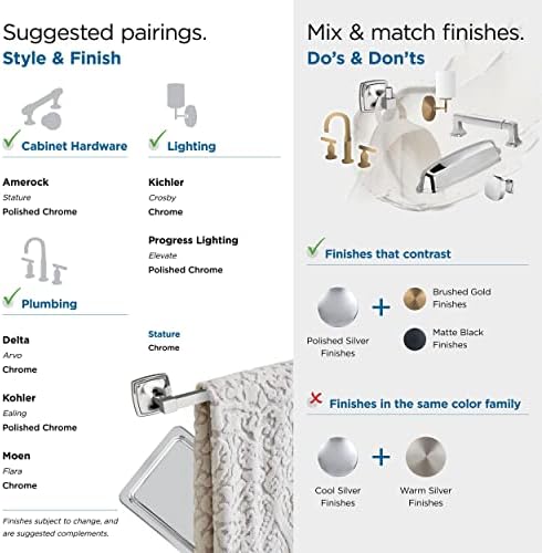 Amerock Stature 7-9/16" Chrome Towel Ring - Image 5