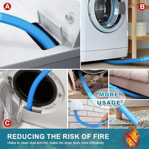 Sealegend 58-Piece 52-Feet Dryer Vent Cleaner Kit, Dryer Cleaning Tools - Image 3