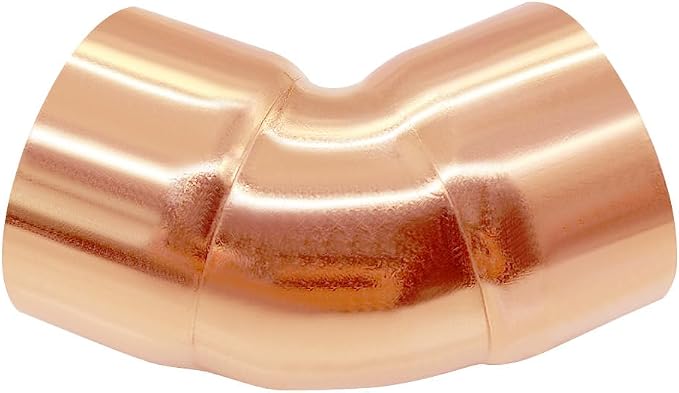 1 Pack 2" C x C Copper 45 Degree Elbow, Sweat Solder Pipe Fitting | Premium - Image 5