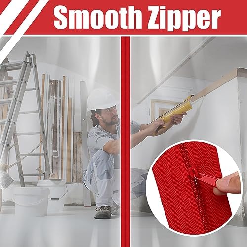 Tigeen 24 Roll Heavy Duty Zipper Door Dust Barriers 7 ft x 4 Inch - Image 4