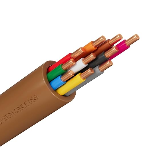 Syston 18/10 Thermostat Doorbell HVAC Heating Control Cable Wire, 100% Solid by SystonCableTechnology