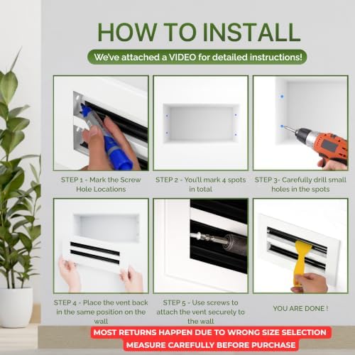 Modern Air Vent Cover 12x8 – Slim Design Aluminum Linear Slot Diffuser - Image 5