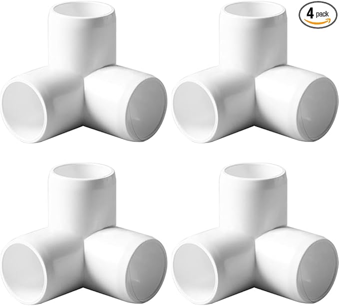 2 Inch Tee PVC Fitting 3 Way Elbow Connector, Furniture Grade 90 Degree Elbow by ANPTGHT