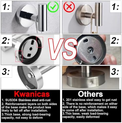 6 Pieces Polished Chrome Bathroom Hardware Accessories Set Hand Towel Ring - Image 6