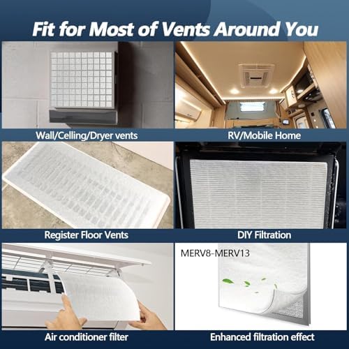 MERV 8 Air Vent Filters Kit 20x100 Inch|Cut to Fit Filter Material, High-Grade - Image 5