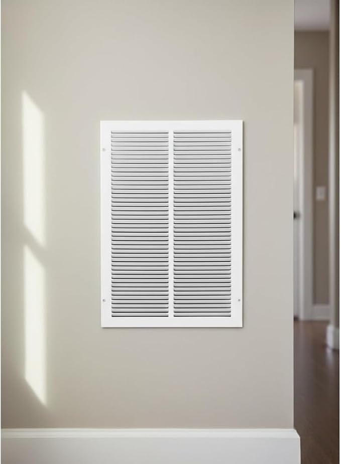 14x14 Air Return Vent Cover, Solid Steel White, 4 Pack - Image 4