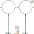2 Sets Adjustable Pipe Bracket，Heavy Duty Galvanized Iron Stove Pipe Hanger by Unknown