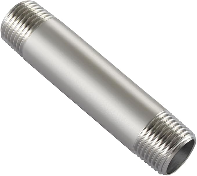 Beduan Stainless 1/2 NPT Male Threaded 8" Length Nipple Pipe Fitting | MPT by Beduan