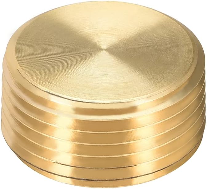 1" NPT Plug Brass Pipe Fitting, Counter sunk Thread Internal Hex Head Style - Image 3