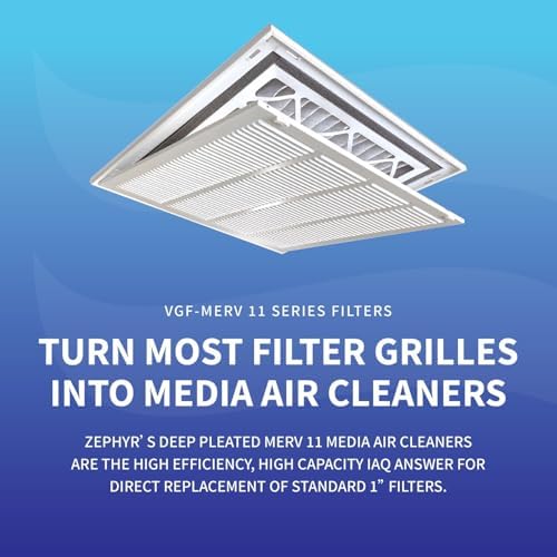 Zephyr 24x24x3 VGF Merv 11 Pleated 3" Air Cleaner Filter. Quantity 1 - Image 3