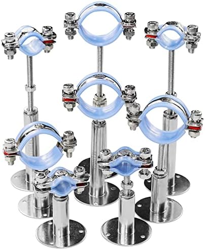 AKIHISA 2 Pcs 304 Stainless Steel Pipe Supports, Wall Mount Ceiling Mount Pipe - Image 6