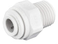 John Guest 1/4 Inch OD x 1/4 Inch NPT Straight Adapter, Push to Connect Plastic by JohnGuest
