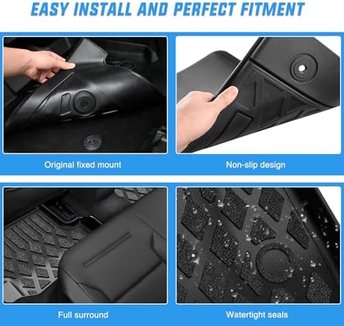 Nilight TPE Floor Mats for Ford F250 F350 F450 Super Duty Crew Cab - Image 4