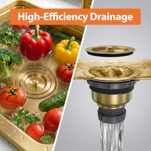 Kitchen Sink Drain 3-1/2 Inch, Kitchen Drain Assembly Kit - Image 5