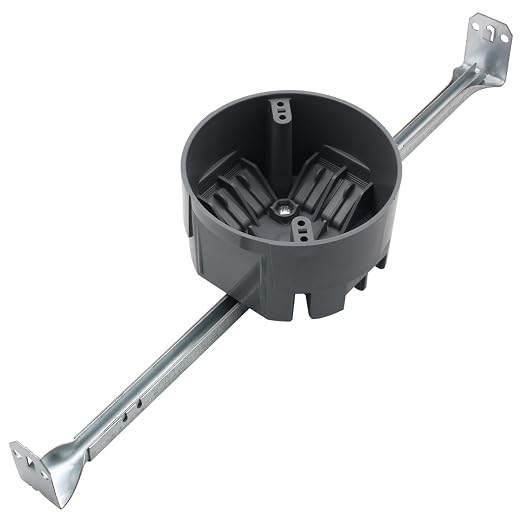20 Cu.in. Adjustable Round PVC Ceiling Fan Box, ETL Listed by YQSIYU
