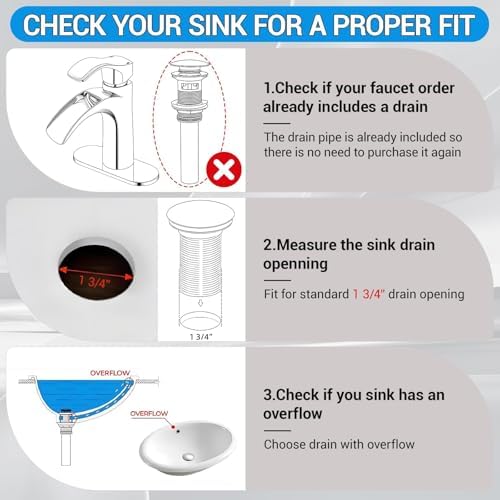 Bathroom Sink Drain with Overflow - Image 5
