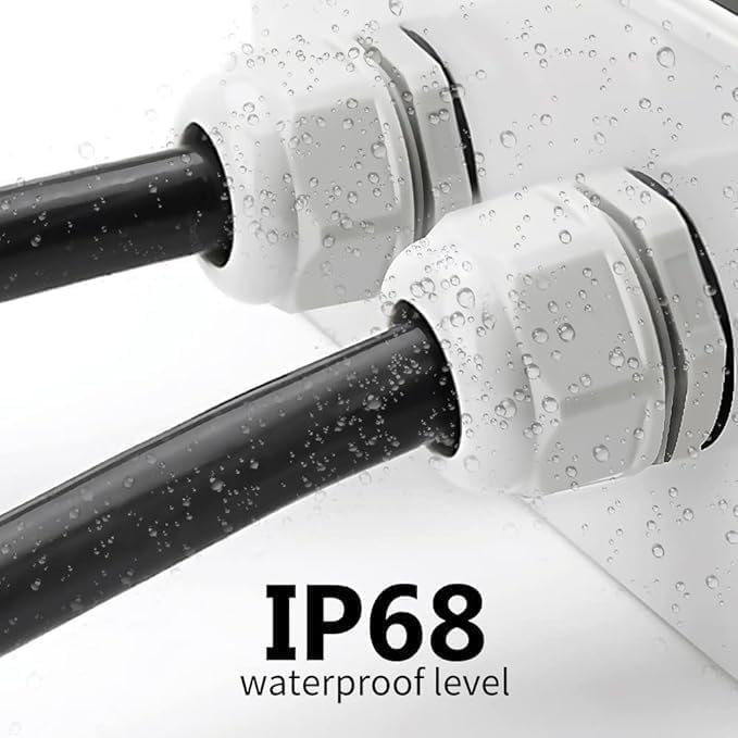 5-Pack 1/4" NPT Cable Glands, IP68 Waterproof Nylon PA66 Strain Relief Cord - Image 3