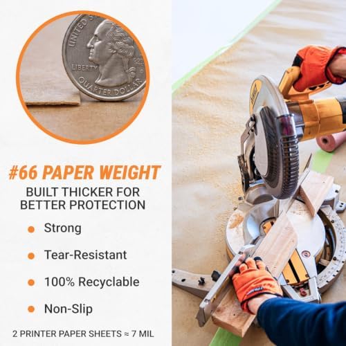 Floor Protection Natural Brown Rosin Paper 24" x 166 ft - Image 4