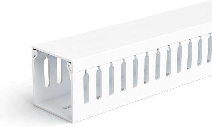 ZhiYo 2"H x 2"W Cable Raceway, 6ft Under Desk Wire Management Channel White | by ZhiYo
