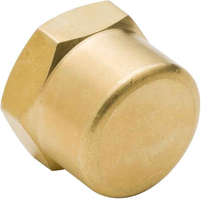 Vis Brass Pipe Fitting, Hex Head Cap, 3/8" NPT Female - Image 4
