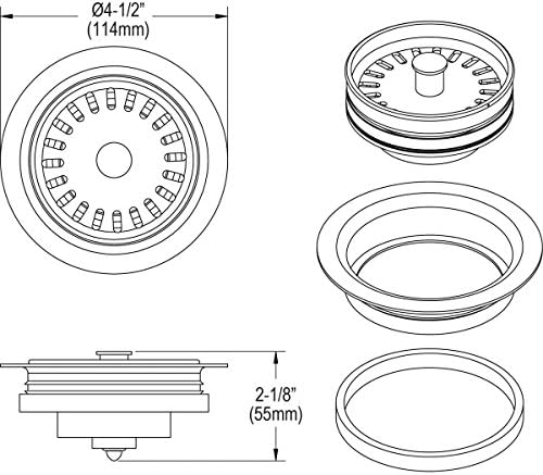 Elkay LKQD35WH Polymer Disposer Flange - Image 4