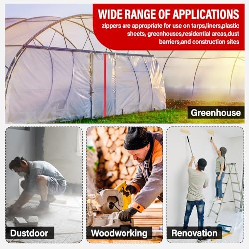 12FT Exclusive Patent Dust Barrier Poles Kit, Spring Retractable Loaded Wall - Image 7