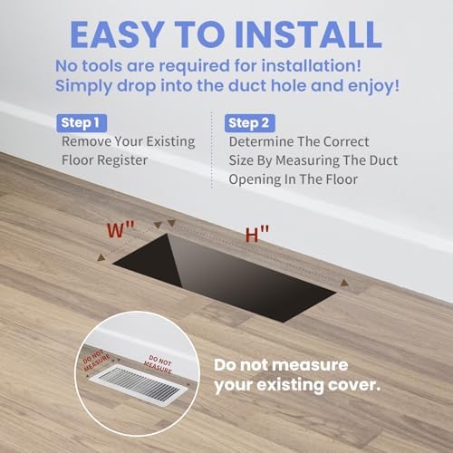 Howeall 4x10 Inches 6 Pack Heavy Duty Walkable Floor Register - Image 6