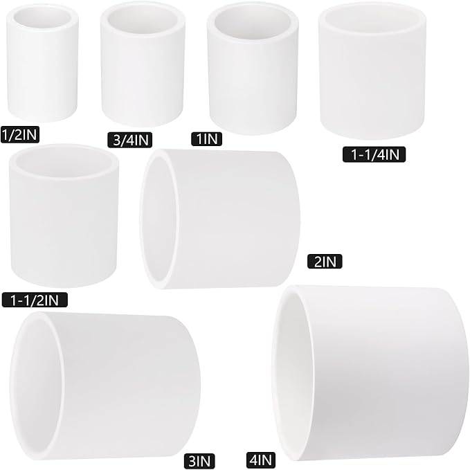 20 Pack 3/4" PVC Pipe Coupling Adapter Pipe Fittings Contractor Pack Schedule - Image 4
