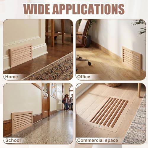 Weysat 1 Pcs 8 x 14 Inch Oak Hardwood Air Return Vent Cover - Image 6