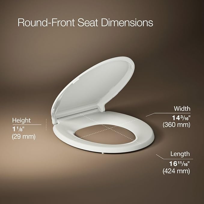 KOHLER 4639-RL-NY Cachet ReadyLatch Round Toilet Seat Soft Close - Image 3