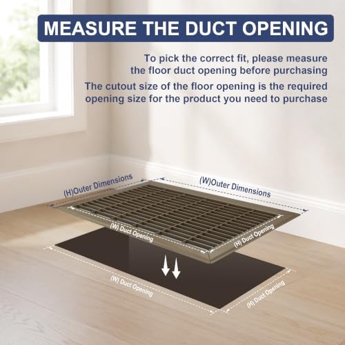 30x14 Floor Return Air Grille Fit 14x30 30x14 Duct Opening, Floor Vent Cover - Image 2