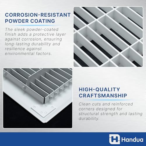 Fits 8x12 and 12x8 Duct Opening | Return Air Floor Grille by Handua | Walkable - Image 2