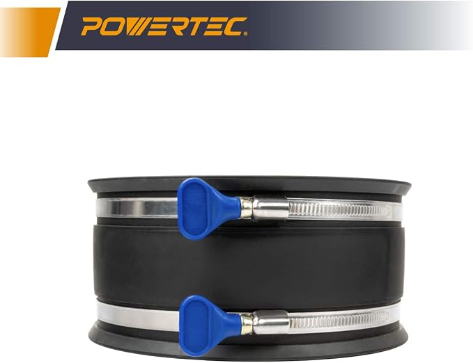 POWERTEC 70281-P2 6 Inch Dust Control Flex Cuff w/Adjustable Key Hose Clamps - Image 3