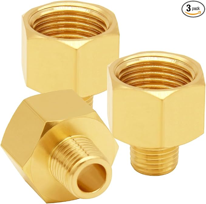 Uenede Brass 3/4" NPT Female to 1/2" NPT Male Reducer Adapter by Uenede