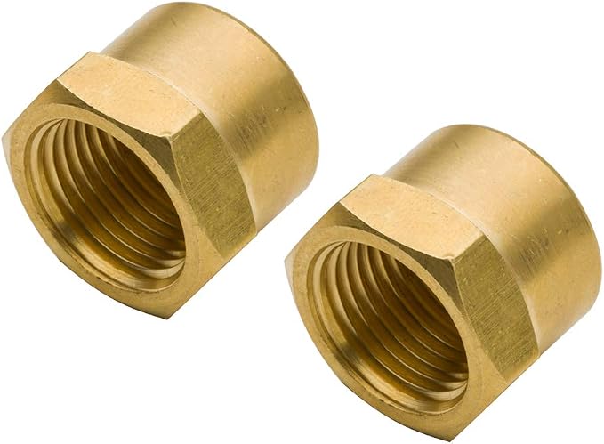 Brass Pipe Fitting Cap 3/4" NPT Female Hex Head 1200psi High Pressure by Legines